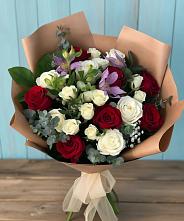Букет цветов из:  Розы и Альстромерии в Полтавке