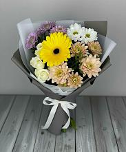 Букет цветов из:  Розы, Герберы и Хризантемы #REPLACE_PRED# Полтавке
