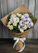 Букет цветов из:  Хризантемы и Розы в Полтавке