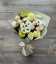 Букет цветов из:  Альстромерии, Розы и Хризантемы в Полтавке