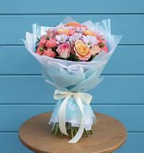 Букет цветов из:  Хризантемы и Розы #REPLACE_PRED# Полтавке