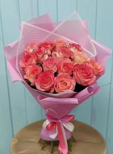 Букет 15 Розовых роз Равель в Полтавке