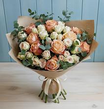 Букет цветов из:  Альстромерии и Розы #REPLACE_PRED# Полтавке
